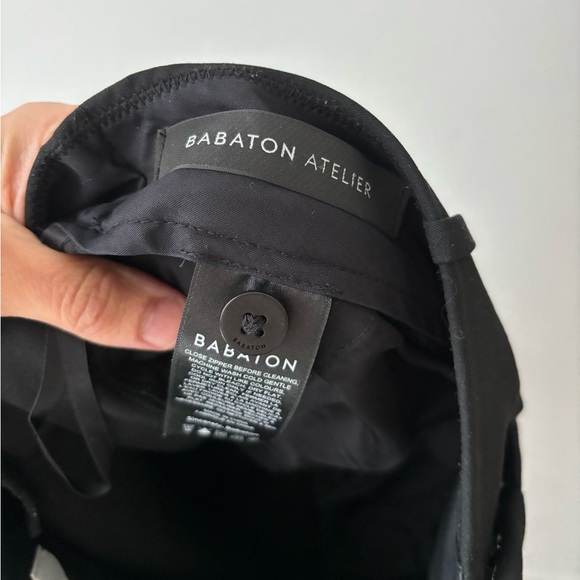 Babaton Atelier Black Tailored Trousers Size 8 High Rise Straight Leg Work Pants - Picture 9 of 11